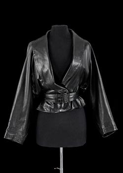 666. A 1980s/90s leather jacket by Alaia.