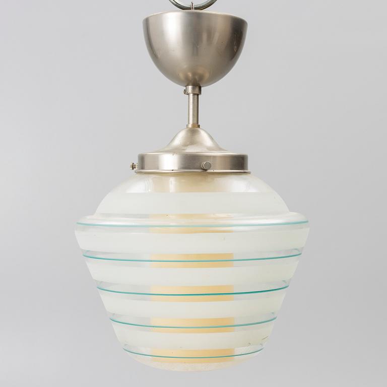 A functionalist ceiling lamp, first half of the 20th century.