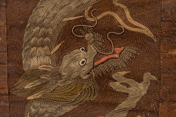 Sidenbroderi, Kina, 1800/1900-tal.