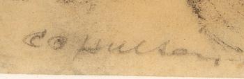 CO Hultén, CO Hultén, frottage, signed, dated -42.