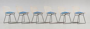 Harry Bertoia, stolar, 6 st, "Sidechair", Harry Bertoia, Knoll, 1950-60-tal.