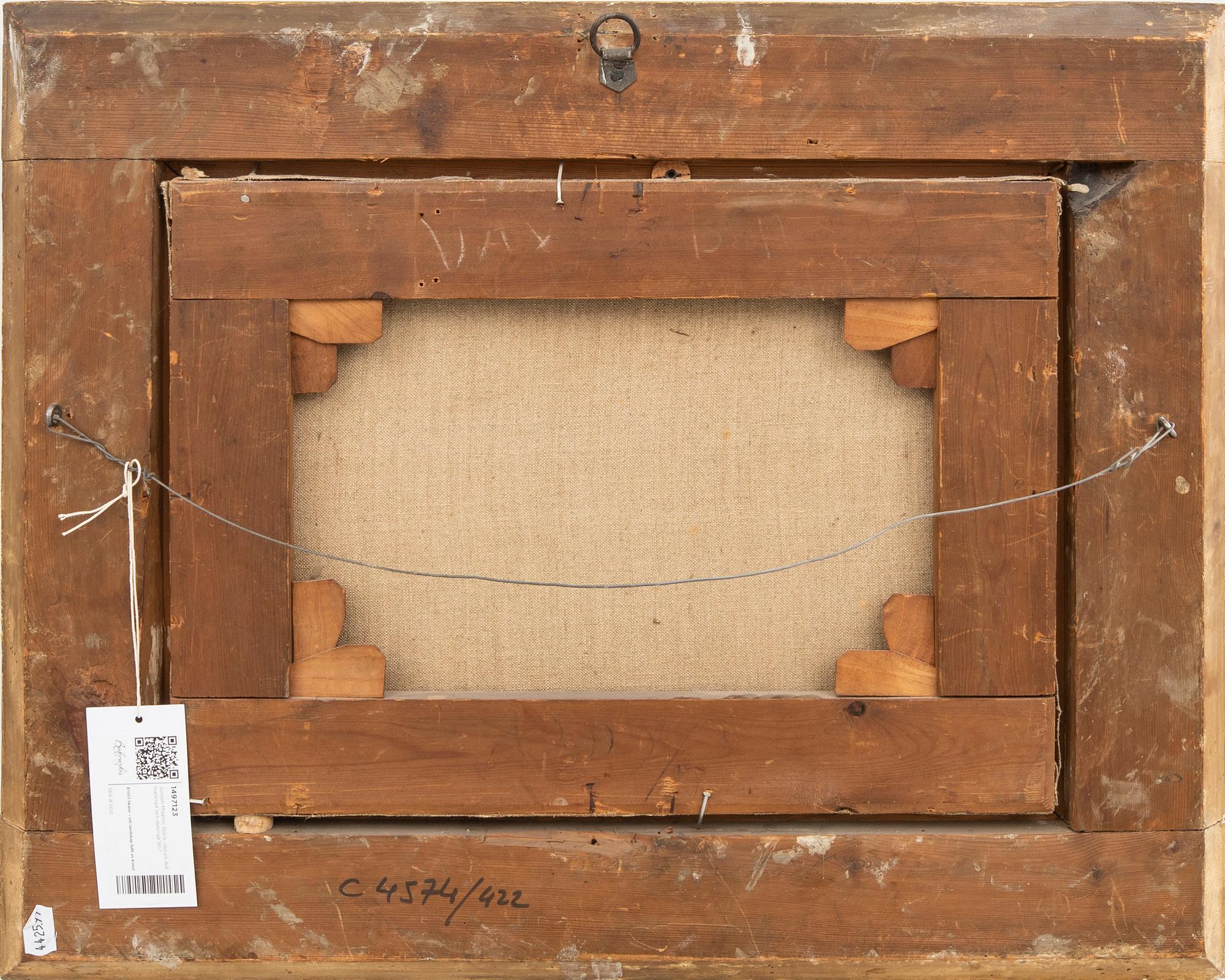 Joseph Magnus Stäck, oil on canvas signed and dated 1857.