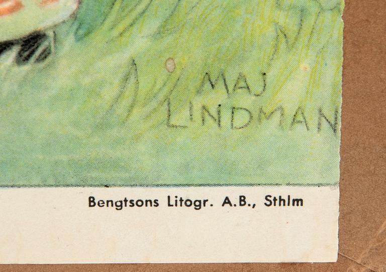 Maj Lindman, school charts, 12 pcs. P.A Norstedt & Söner, Stockholm.