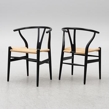 Hans J. Wegner, chairs, 6 pcs, CH24 "The Wishbone Chair", probably Carl Hansen & Son, Odense, Denmark, contemporary production.