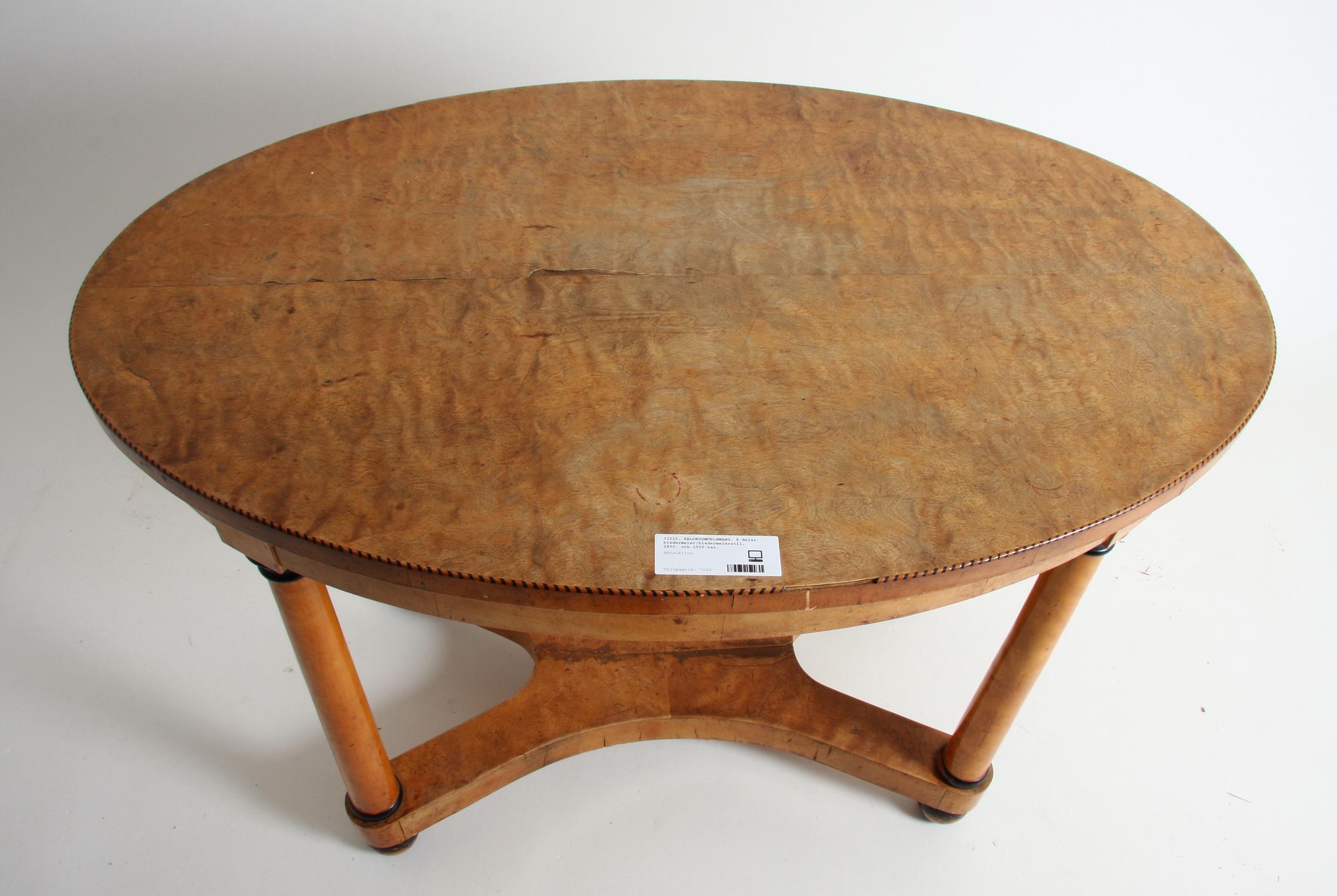SALONGSMÖBLEMANG, 8 delar, biedermeier/biedermeierstil, 1800- och 1900-tal.
