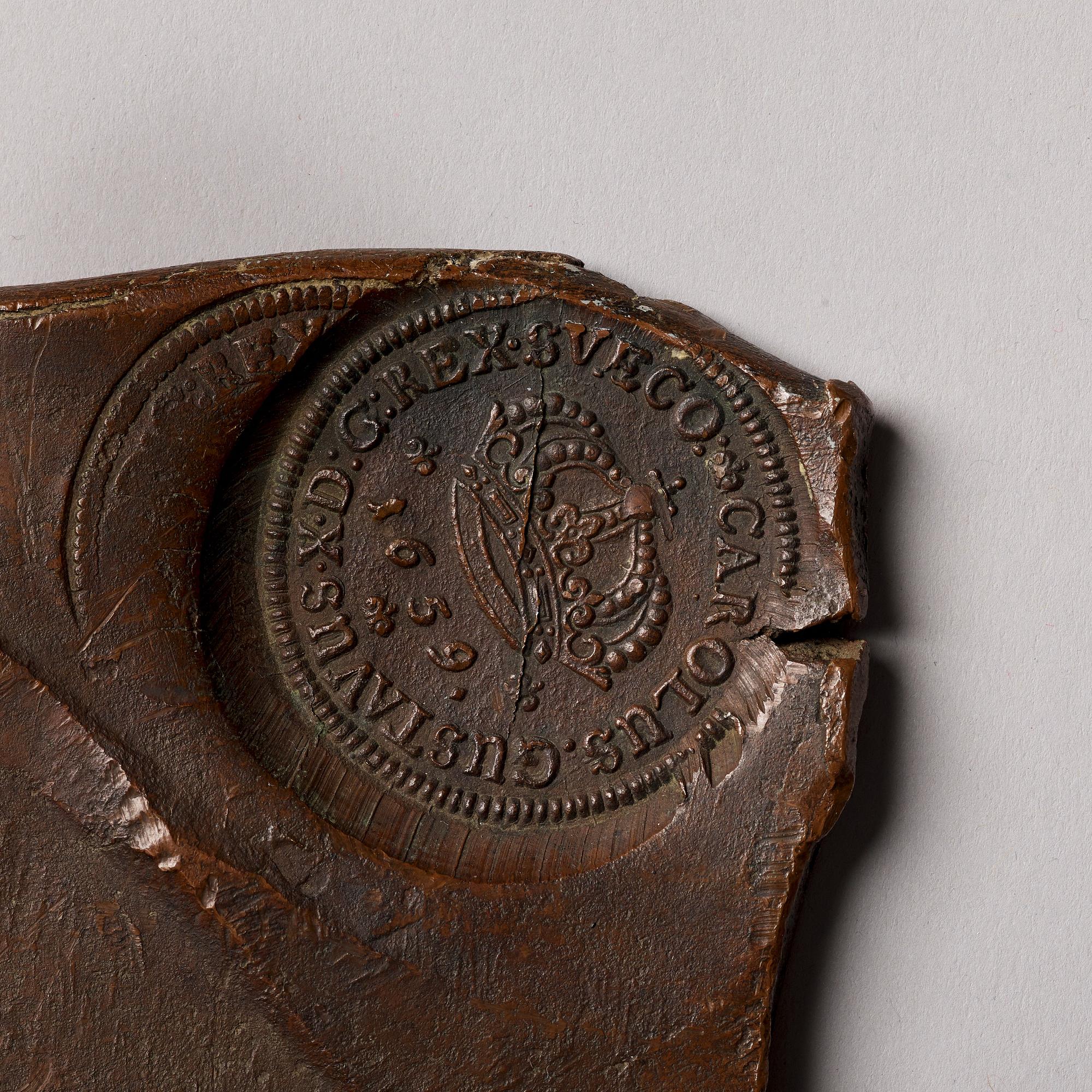 PLATE MONEY, 8 daler SM 1659 (Karl X Gustav), Avesta.