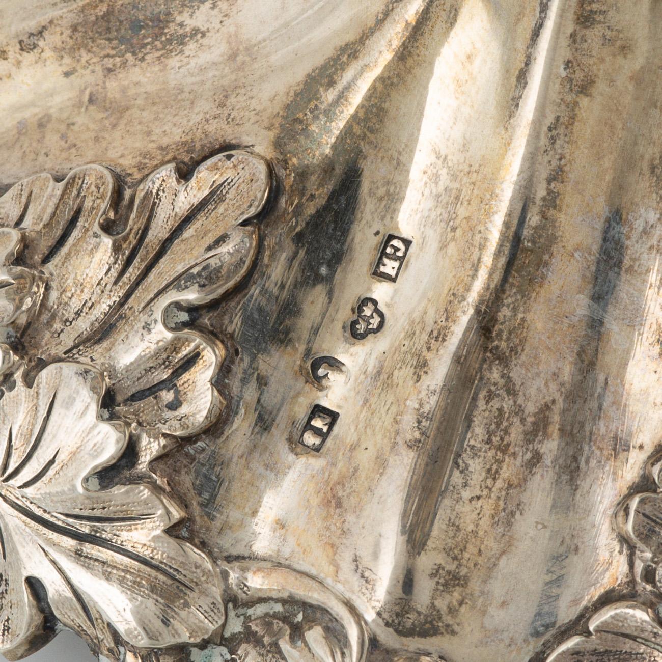 Christian Hammer, skål på fot, silver, nyrokoko, Stockholm 1867.