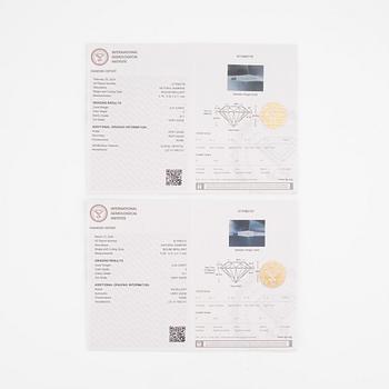 Örhängen 18K vitguld med briljantslipade diamanter.