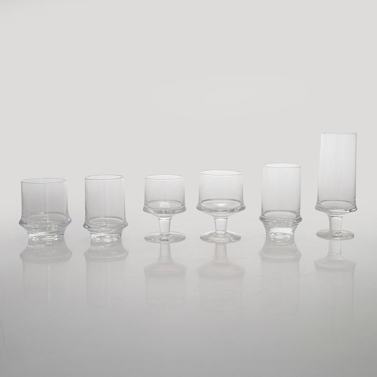Tapio Wirkkala, A 217-piece glass service 'Marski', Iittala Finland.