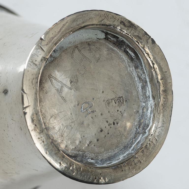 A silver beaker, mark of Christoffer Wasserman, (active 1734-1770) Lindesberg, Sweden.