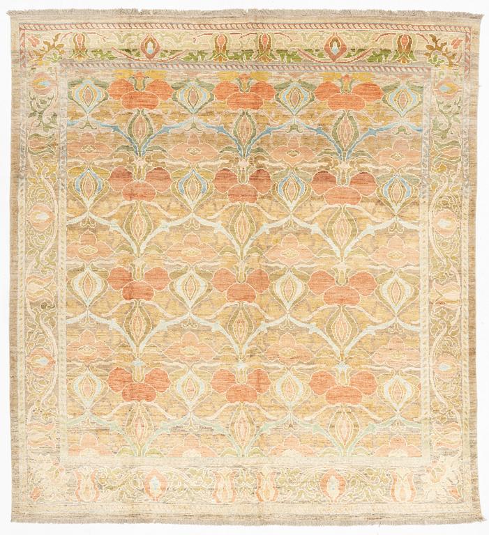 Matta, Västpersisk med "Arts and crafts mönster", ca 410 x 377 cm.