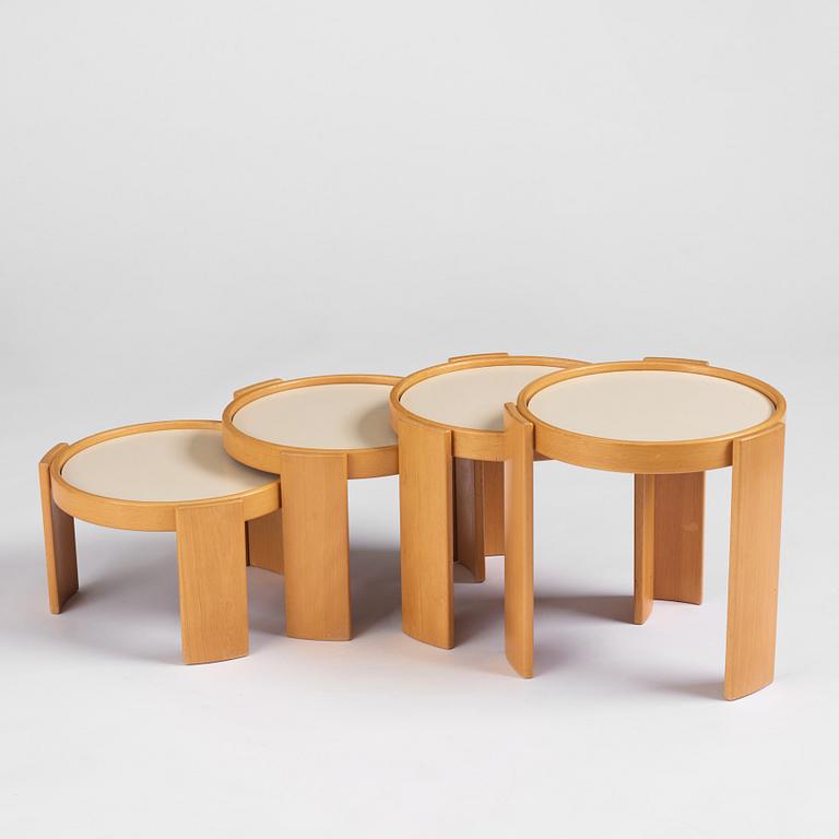 Gianfranco Frattini, a set of nesting tables model "780", Cassina, Italy post 1966.