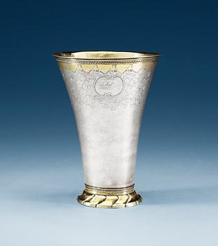 921. A Finnish parcel-gilt beaker, makers mark of Anders Tidström, Vasa 1795.