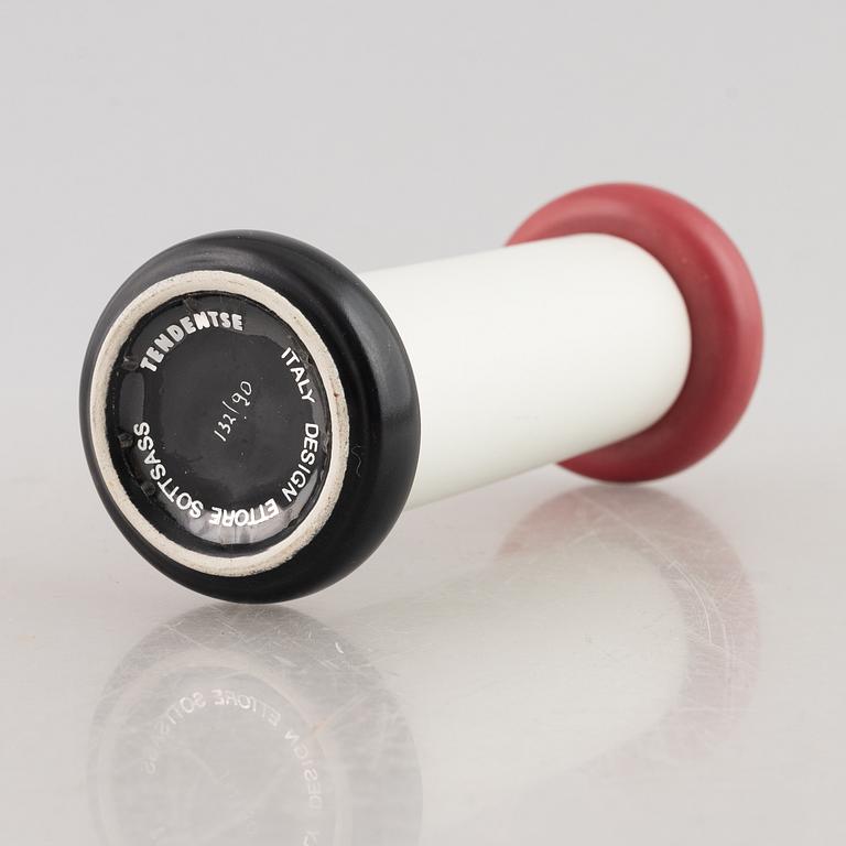 Ettore Sottsass, a limited edition "Bobine" vase, Tendentse, Italy.