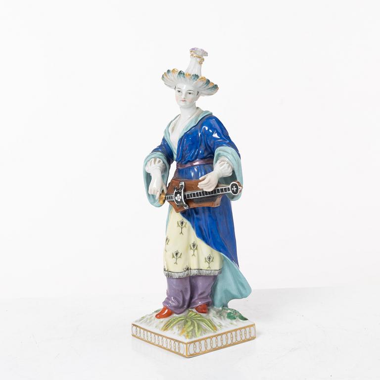 Six porcelain figurines, Meissen, Berlin and Vienna.