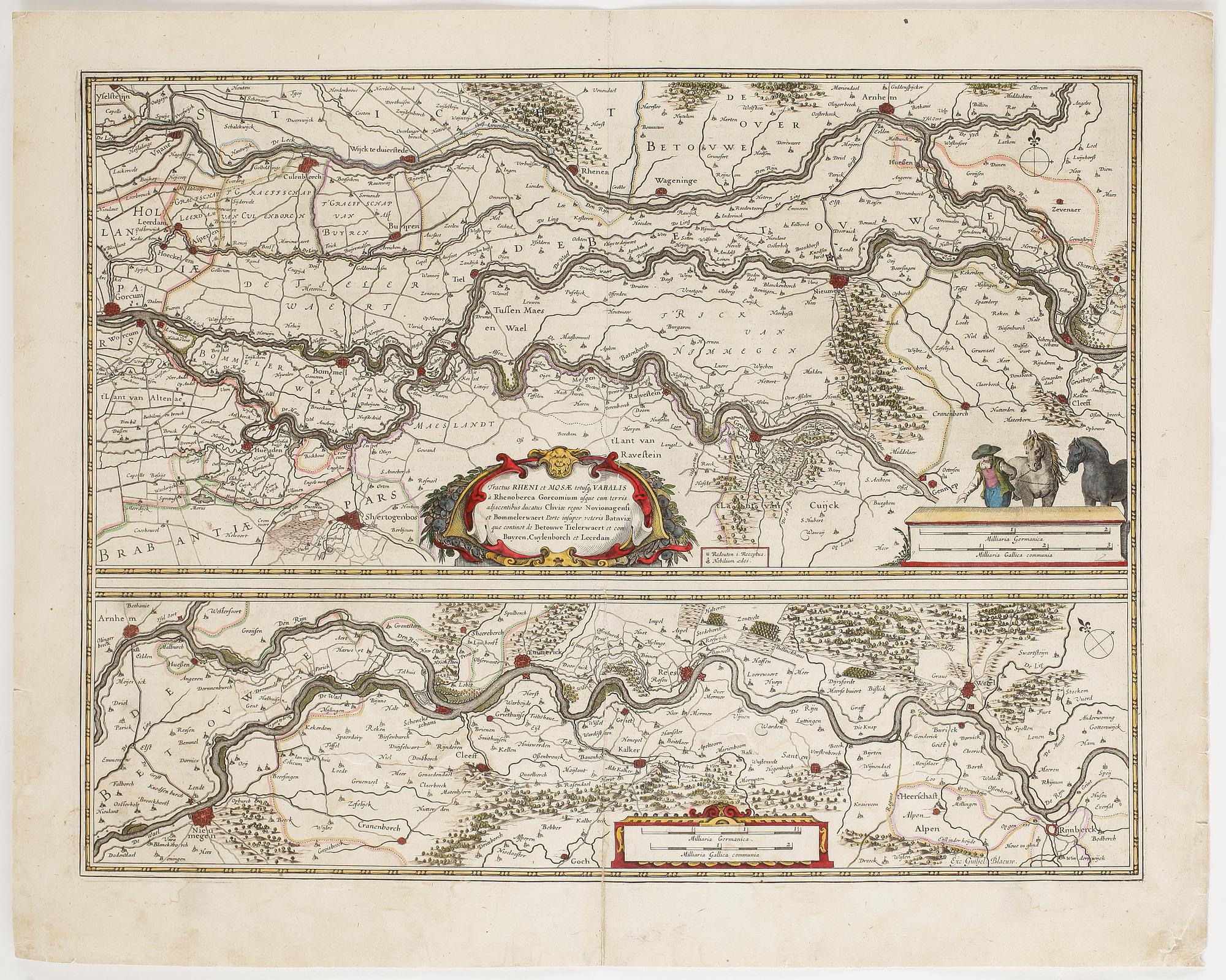 KARTA, 3 st, Willem Janszoon Blaeu, 1600-talets första hälft.
