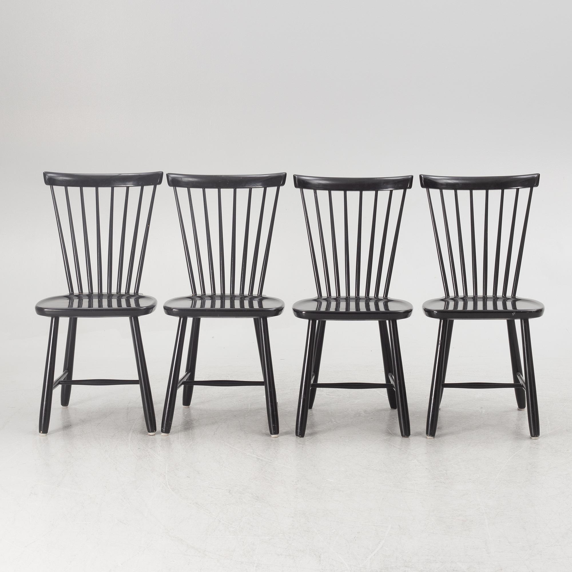 Carl Malmsten, a set of four 'Lilla Åland' chiars, Stolab.