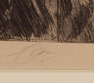 Anders Zorn, etching, 1895, signed in pencil.