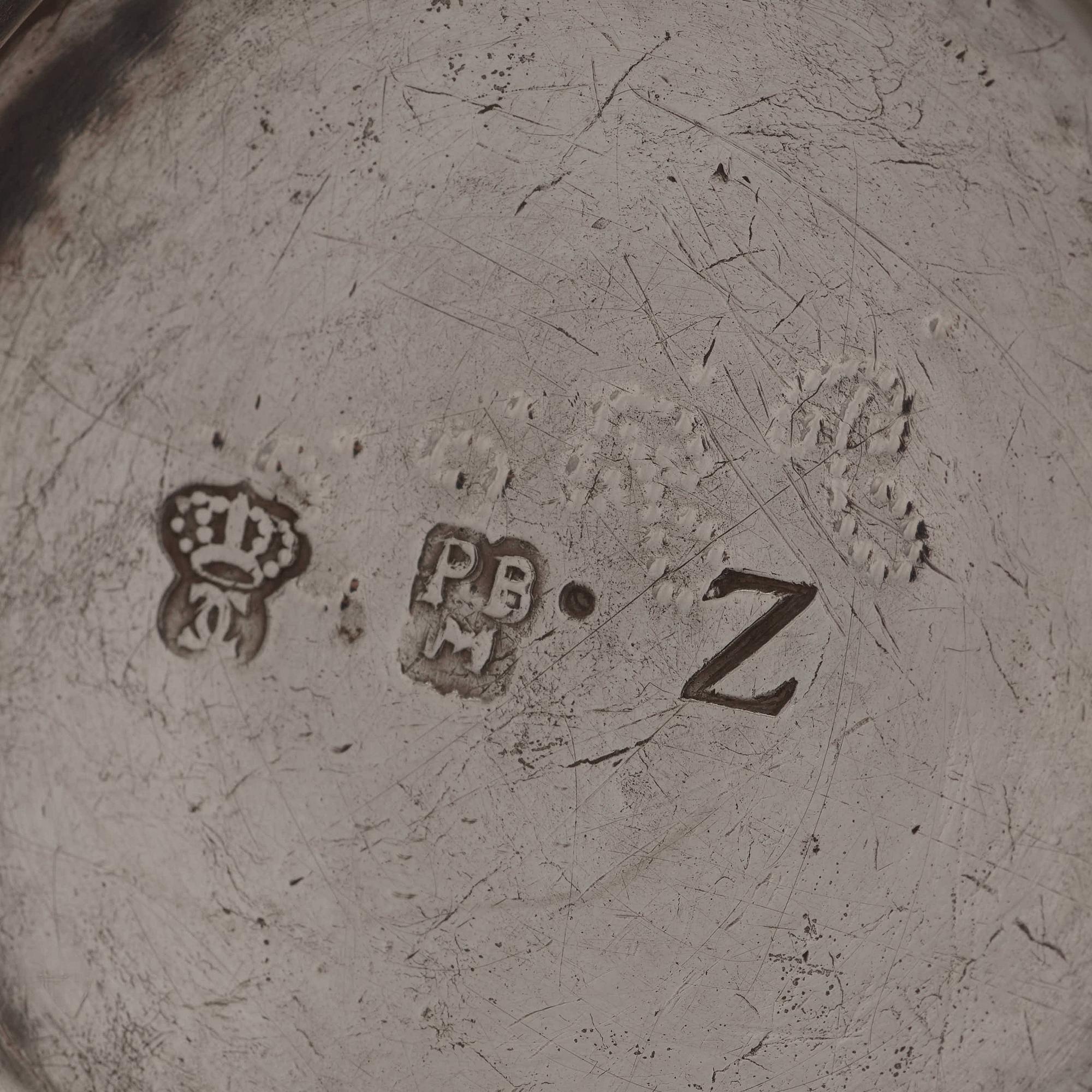 Peter Biörkman, brännvinsskål, silver, Karlskrona 1748.