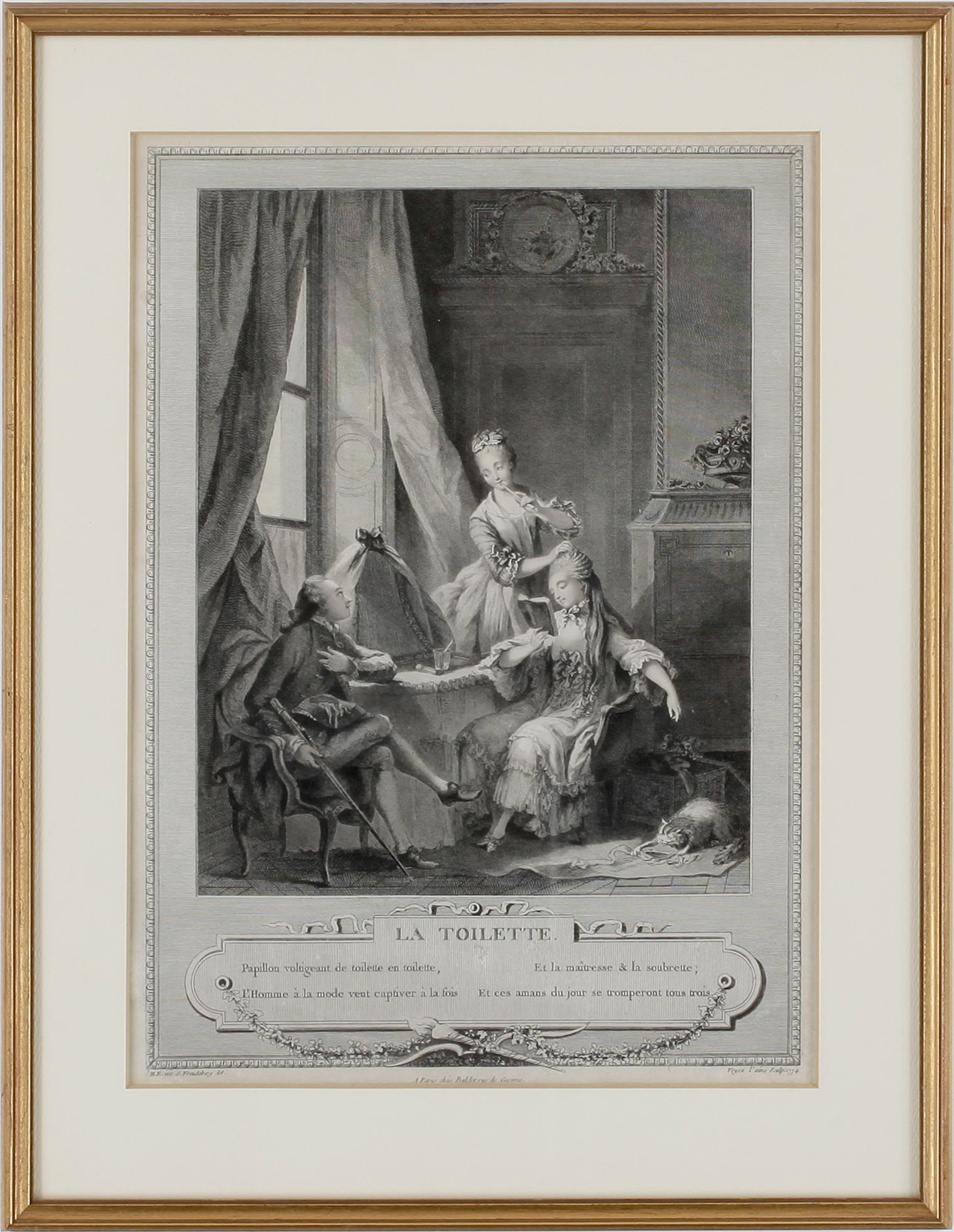 KOPPARSTICK, 2 st, Freudeberg, efter, 1800-tal.