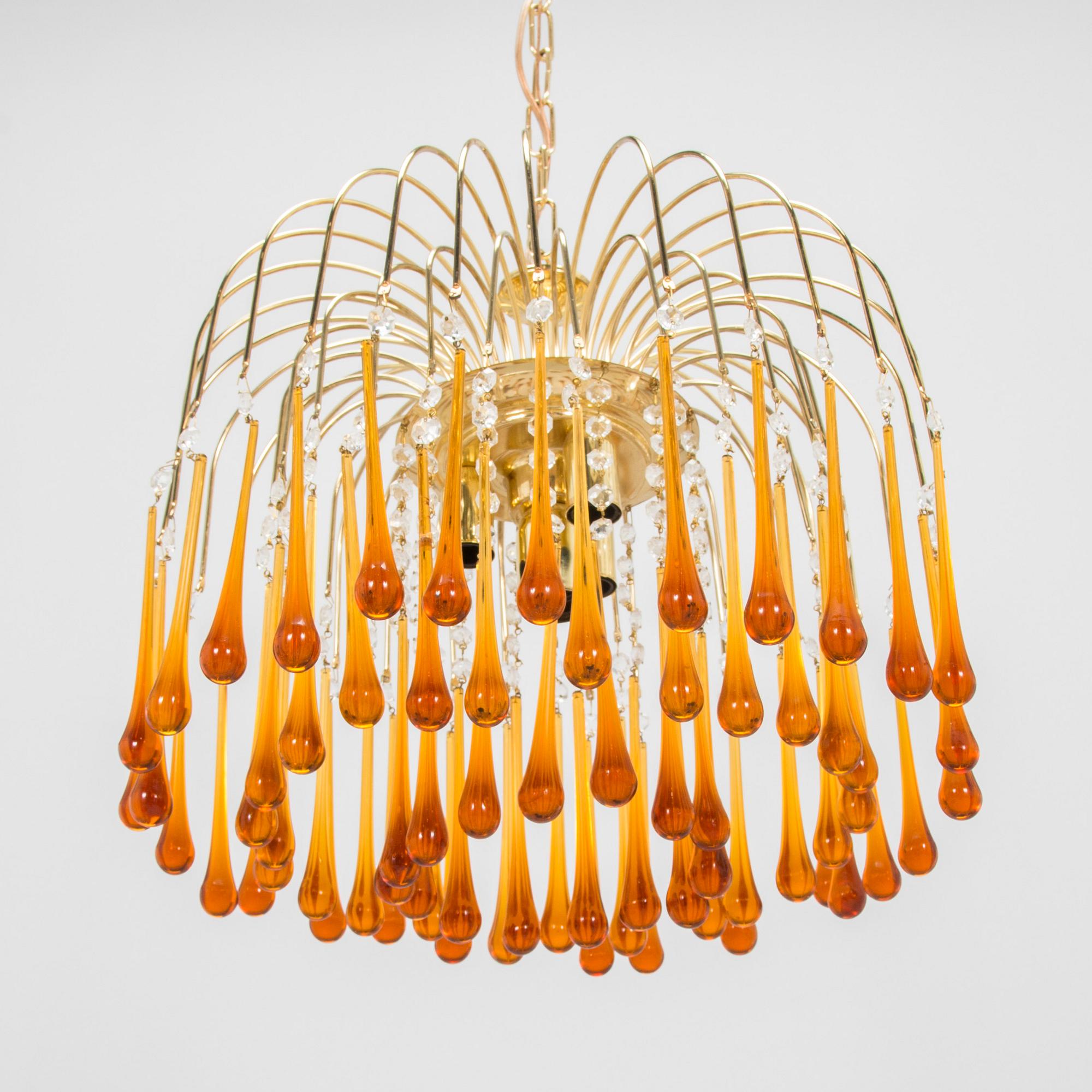 A Venini Murano ceiling lamp, 1960s/70s.