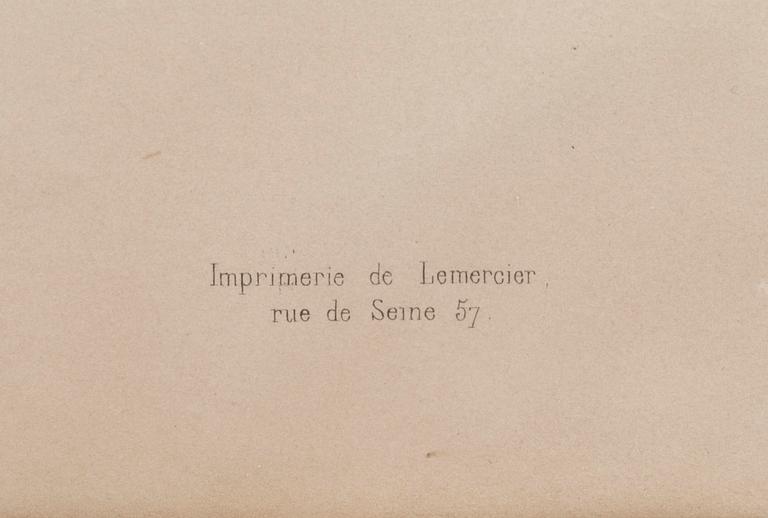 LITOGRAFISKT TRYCK, Imprimerie de Lemercier. Paris. 1800-tal.