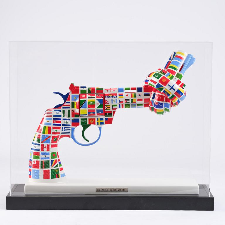 Carl Fredrik Reuterswärd, "One World for Non-Violence".