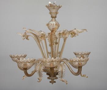 TAKKRONA, Murano, 1900-talets senare hälft. Höjd ca 95 cm.