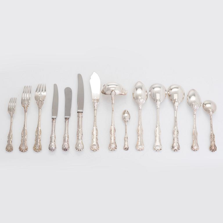 A 231-piece 'Prins Albert' silver cutlery set, CG Hallberg and GAB, Sweden 1960-65.