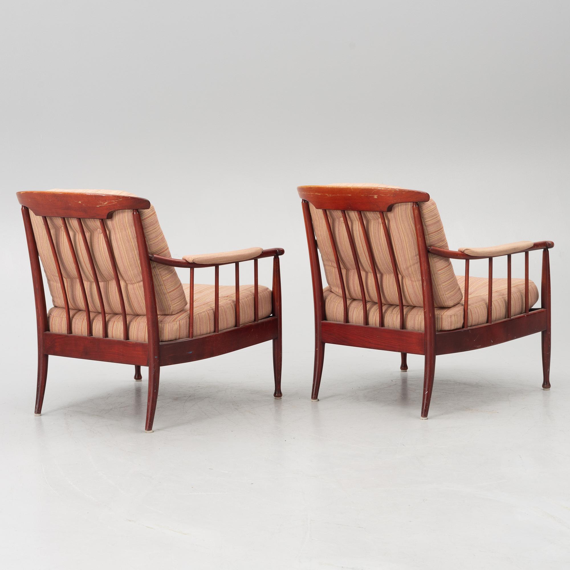Kerstin Hörlin-Holmquist, Armchairs, a pair, "Skrindan", later part of the 20th century.