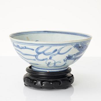 Skål, porslin, "Hatcher cargo", Transition, 1600-tal.