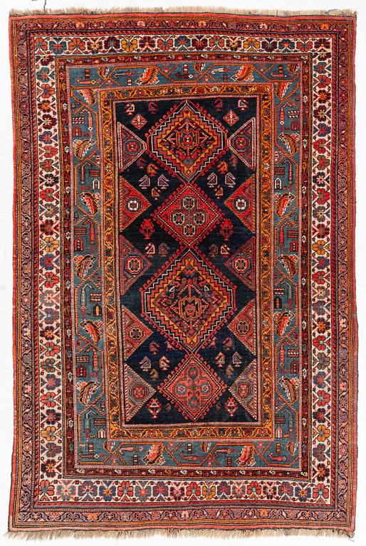 Carpet, Kurdish, approx. 199 x 135 cm.