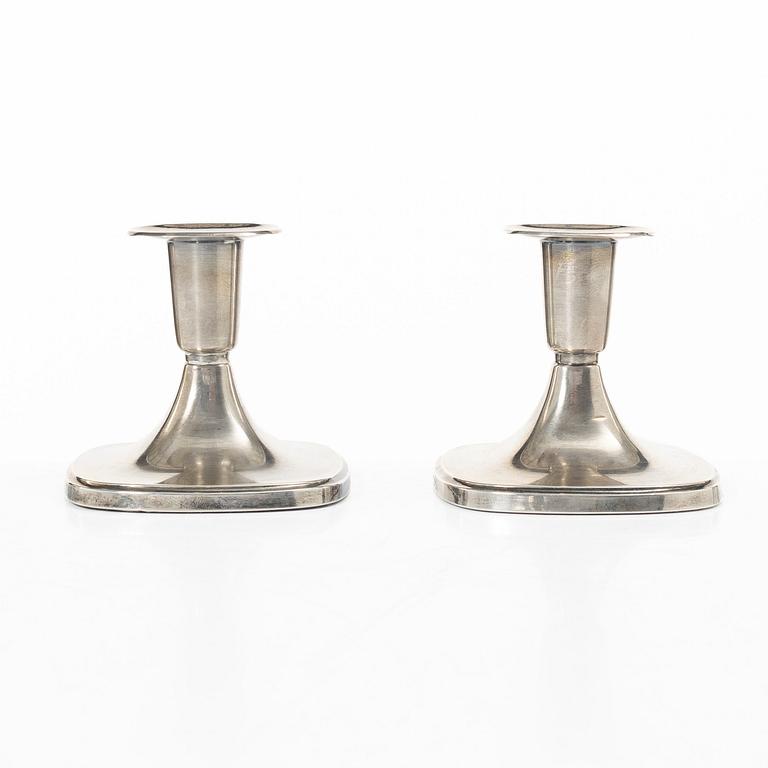 Tore Eldh, A pair of silver candle sticks, Ceson, Gothenburg, Sweden, 1968-69.
