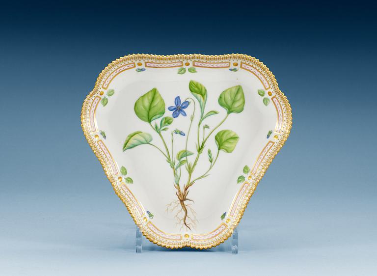 A Royal Copenhagen 'Flora Danica' dish, Denmark, 20th Century.