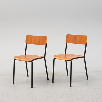 STOLAR, 6 st, Grythyttan Stålrörsmöbler, 1900-talets andra hälft.