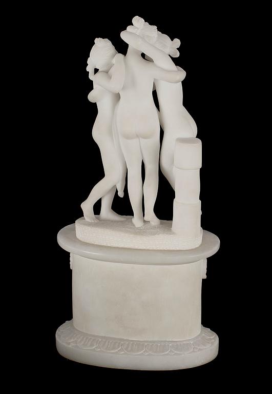 FIGURIN, alabaster, 1800/1900-tal.