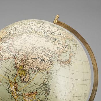 JORDGLOB, Dr. Krauses Handels- och Samfärdsglob, Leipzig, 1900-talets första hälft.
