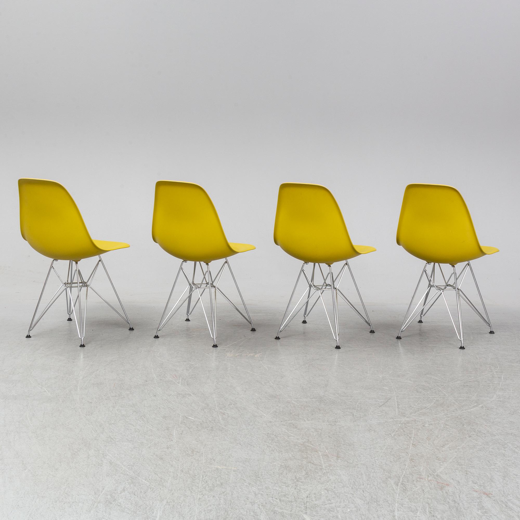 CHARLES AND RAY EAMES, six DSR chairs, Vitra, 2011.