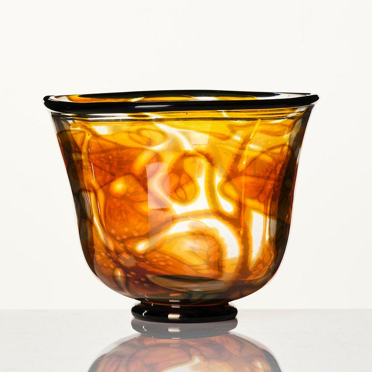 Eva Englund, a graal glass bowl, Orrefors 1979.