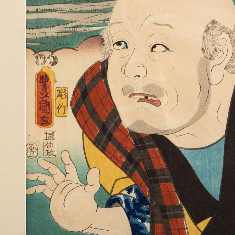 Utagawa Kunisada, färgträsnitt, 1800-talets mitt.
