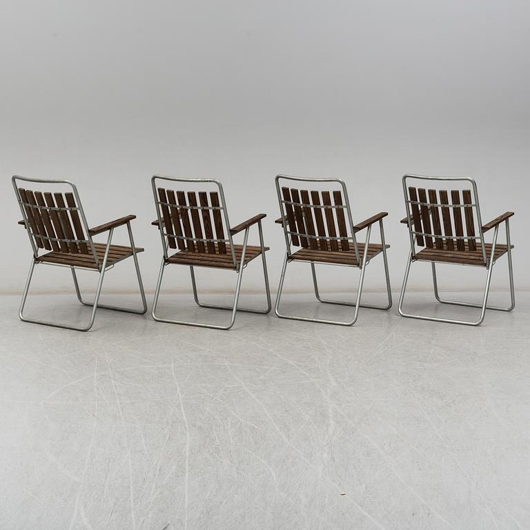 A five-piece suite of garde furniture, second half of the 20th Century.