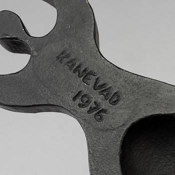 GUNNAR KANEVAD, sculpture, cast iron, signed and dated 1973.