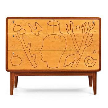 341. Sven Erik Skawonius, & Olof Östberg, a Swedish Modern mahogany and beech chest of drawers, G.A Berg 1930's-40's, one of two known executed.