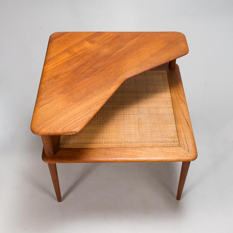 Peter Hvidt & Orla Mølgaard Nielsen, A three piece Danish 'Minerva' sofa suite with a table for France & Son, 1950s/1960.