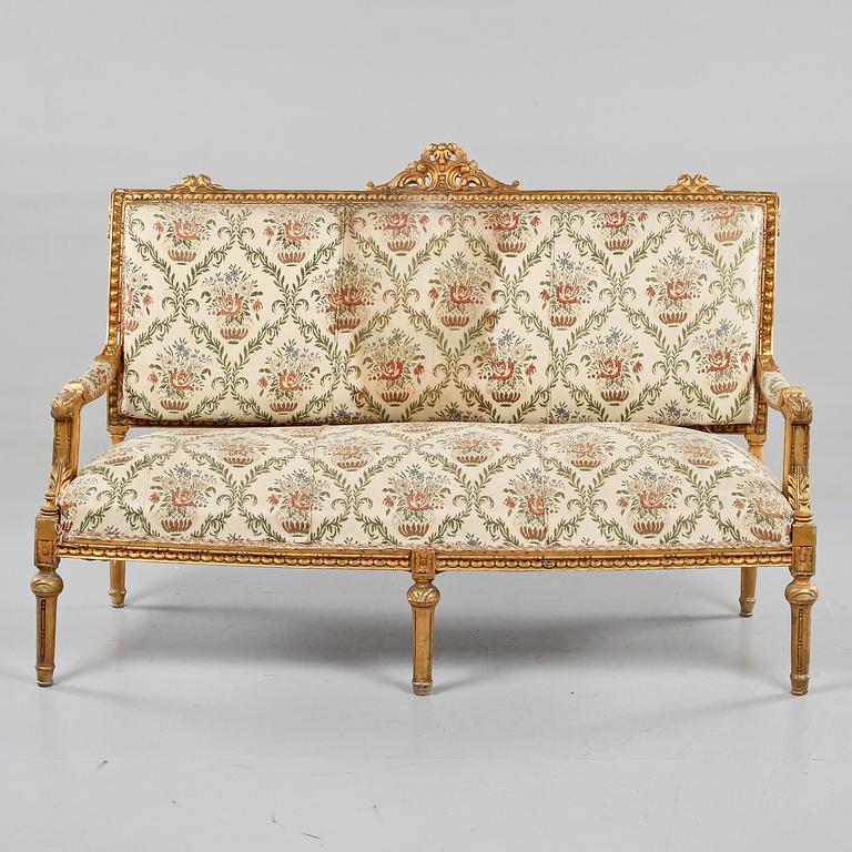 SOFFA, gustaviansk stil, omkring år 1900.
