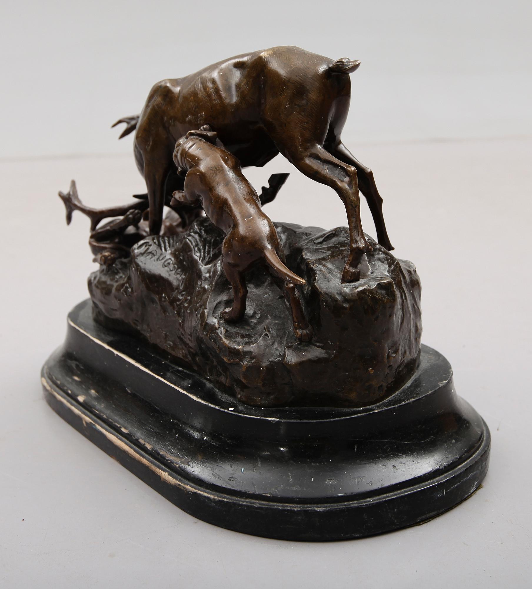 GYULA MAUGSCH, skulptur, brons, signerad och daterad 1928.