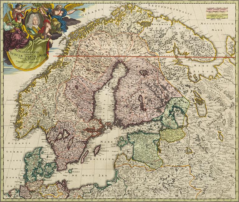 Johann Baptist Homann, "Scandinavia".