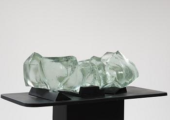 Edvin Öhrström, a cast glass sculpture, Lindshammar Glassworks.