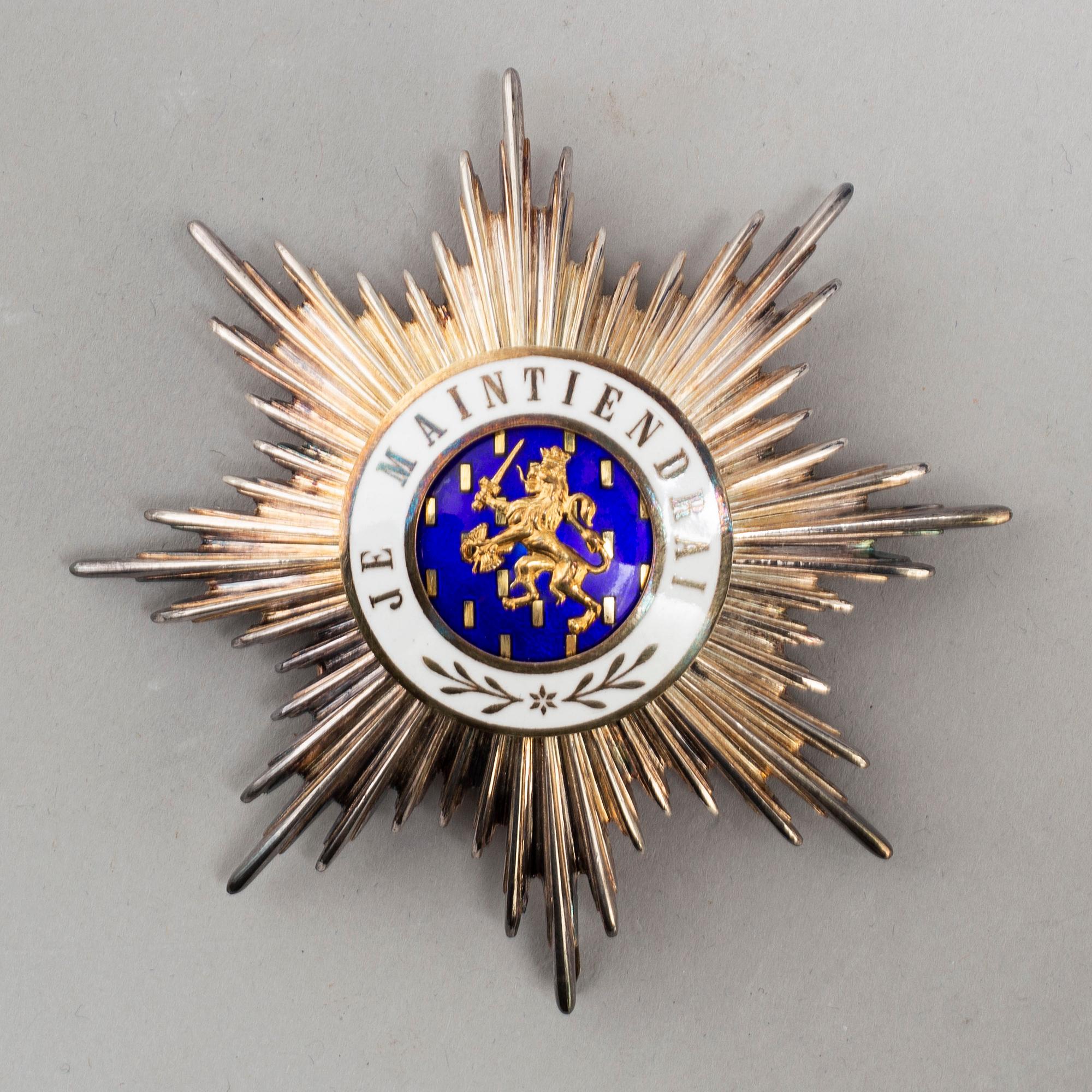 Order of Oranje-Nassau, a Grand Cross set, with ribbon in case, silver and enamel.