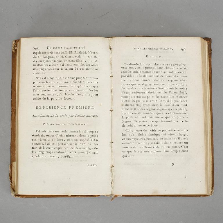 ANTOINE LAURENT LAVOSIER (1743-94), Opuscules physiques et chimique, Deterville, Paris 1801.